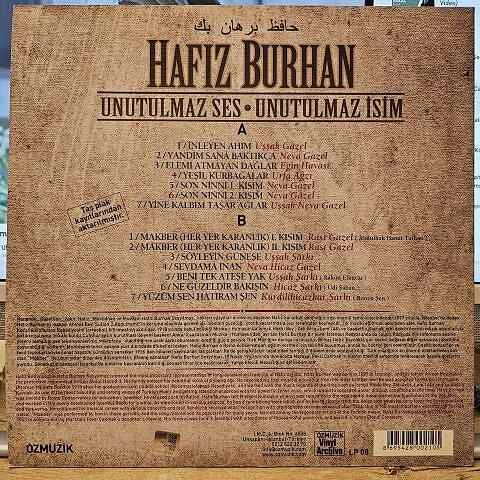 Hafız Burhan – Unutulmaz Ses • Unutulmaz İsim LP PLAK