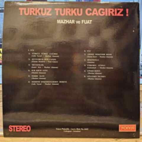 Mazhar Ve Fuat – Türküz Türkü Cagırız! LP PLAK