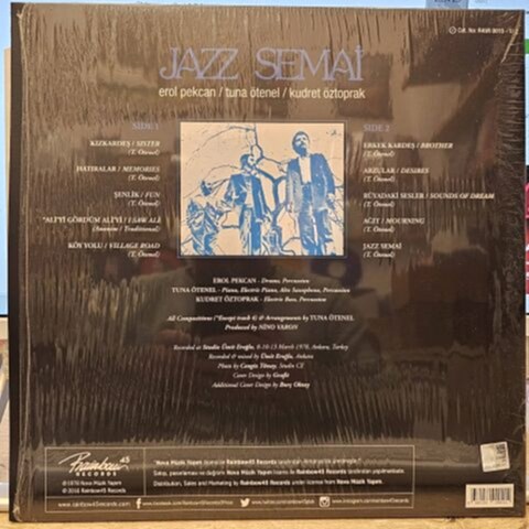Erol Pekcan, Tuna Ötenel, Kudret Öztoprak – Jazz Semai LP PLAK