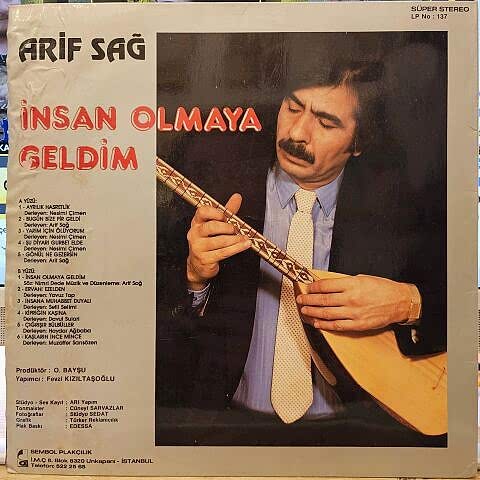 Arif Sağ – İnsan Olmaya Geldim LP PLAK
